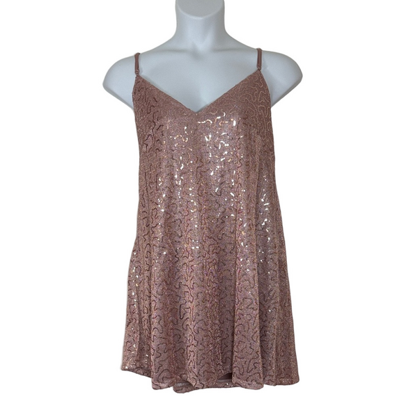 Chic Soul Dresses & Skirts - Chic Soul Rose Gold Sequin Mini Dress NWOT SKU1316